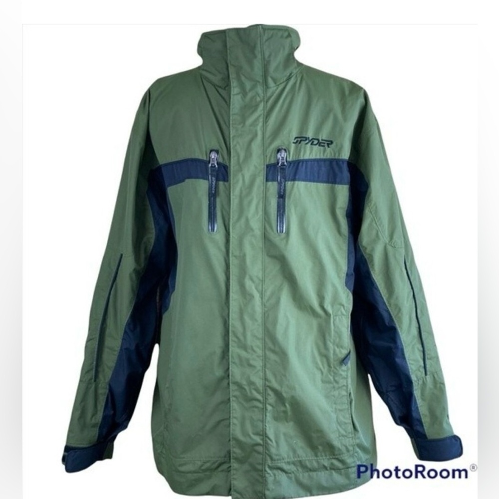 Spyder Lightweight Windbreakers Green & Black Col… - image 3
